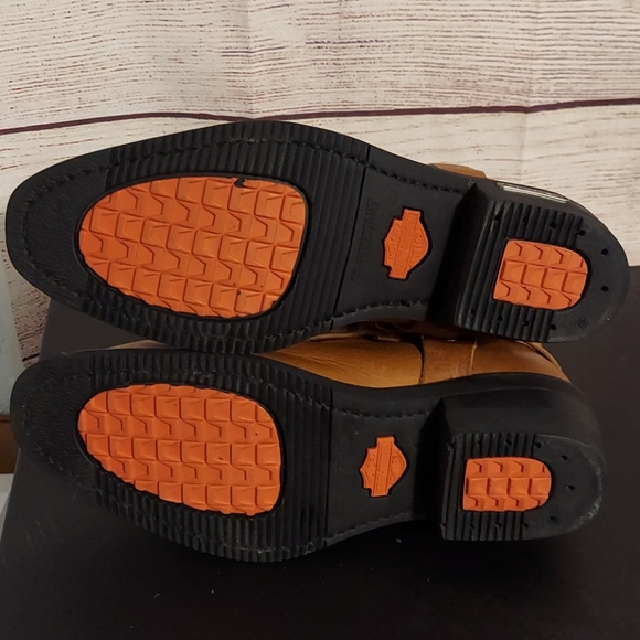 Size 6 Harley Davidson Tan Harness Riding Boots - Picture 6 of 6